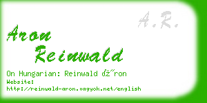 aron reinwald business card